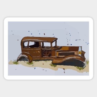 1932 Studebaker found on Route 66 in Petroglyph National Park Sticker